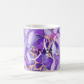 Paarse en faux goudbloem Mok (Center)