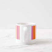 Paarse en felle oranje gebundelde koffiepers mok (Achterkant)