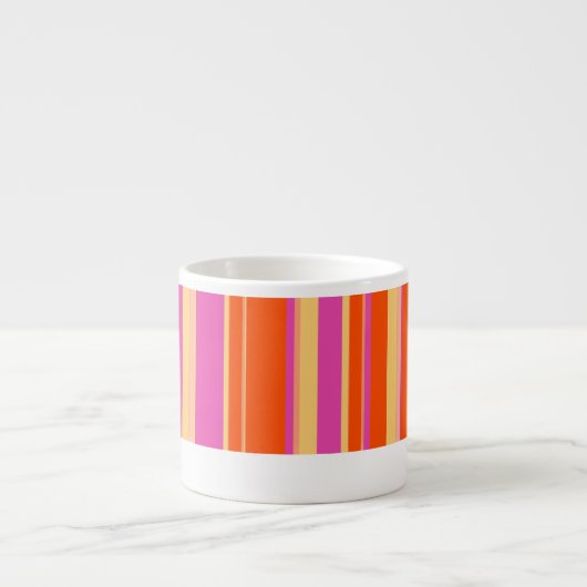 Paarse en felle oranje gebundelde koffiepers mok (Voorkant)