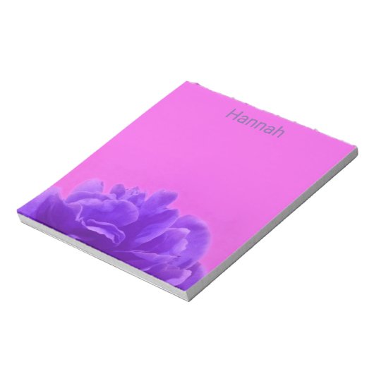 Paarse en framboos — Aangepaste naam Notitieblok (Linkerzijde)