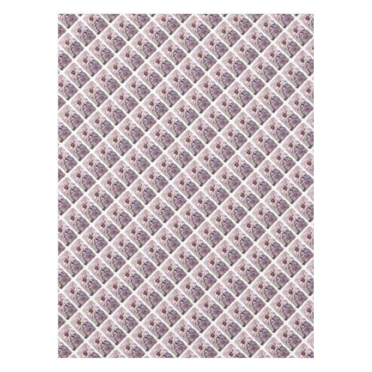 PAARSE EN GEEL DAHLIAS TAFELKLEED (Voorkant)