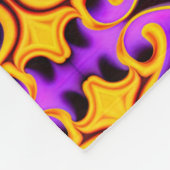 Paarse en geel gepatenteerde fleece deken (Hoek)