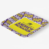 Paarse en Geel Gepersonaliseerd Afstuderen Papieren Bordje (Gebogen)