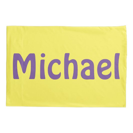 Paarse en Geel Gepersonaliseerd Kussensloop (Achterkant-Links)