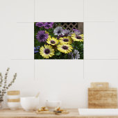 Paarse en gele Afrikaanse dagen Poster (Keuken)