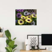 Paarse en gele Afrikaanse dagen Poster (Thuiskantoor)