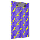 Paarse en gele Argyle, Paard, Ruitersport Klembord (Rechts)