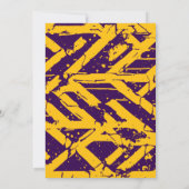 Paarse en Gele Atleet Basketbal Afstuderen Kaart (Achterkant)