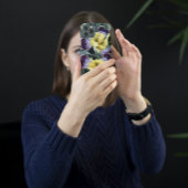 Paarse en Gele Bearless Irissen Bloemen iPhone 16 Hoesje