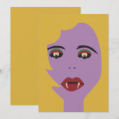 Paarse en gele biet Eyes Vampire Chick (Voorkant / Achterkant)