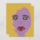 Paarse en gele biet Eyes Vampire Chick  (Voorkant / Achterkant)