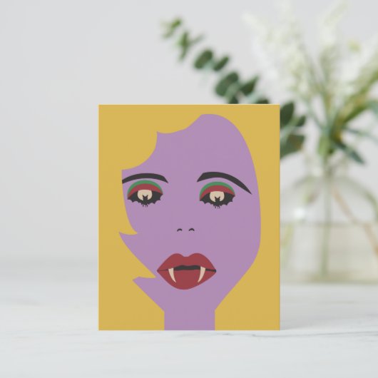 Paarse en gele biet Eyes Vampire Chick  (Staand voorkant)