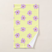 Paarse en gele bloem Boho stijl Bad Handdoek (Handdoek)