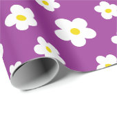 Paarse en gele bloem cadeaupapier (Rol Hoek)