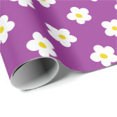Paarse en gele bloem cadeaupapier (Rol Hoek)