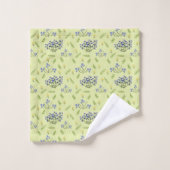 paarse en gele bloemen bad handdoek (Wasdoekje)