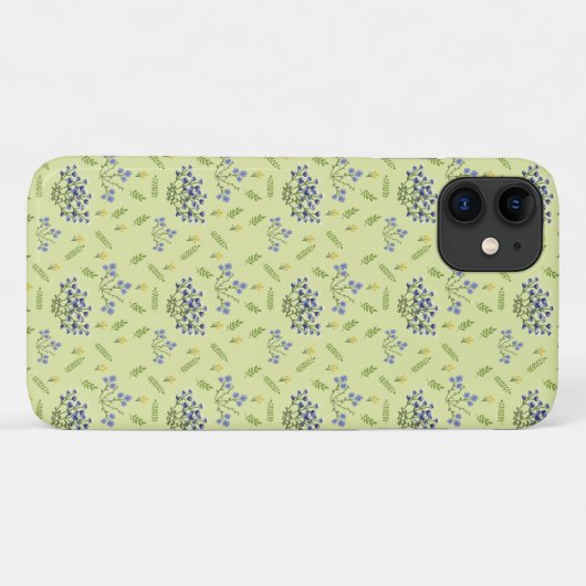 paarse en gele bloemen Case-Mate iPhone case (Achterkant (horizontaal))