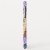 Paarse en gele bloemen collage patroon Case-Mate iPhone case (Achterkant/links)