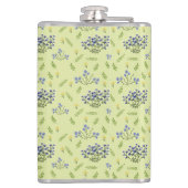 paarse en gele bloemen heupfles (Achterkant)