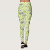 paarse en gele bloemen leggings (Achterkant)