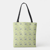 paarse en gele bloemen tote bag (Achterkant)