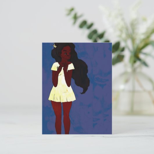 Paarse en gele Briefkaarten (Staand voorkant)