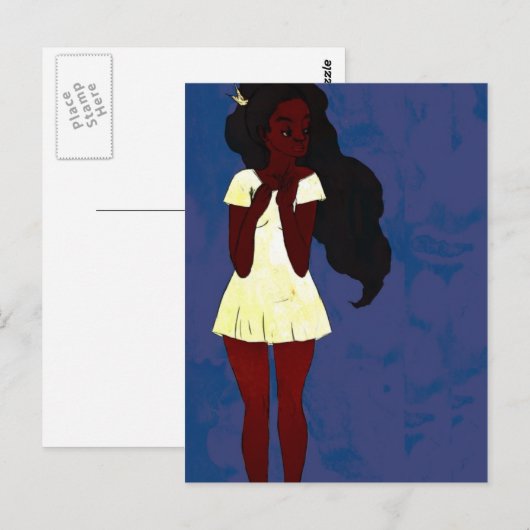 Paarse en gele Briefkaarten (Voorkant / Achterkant)