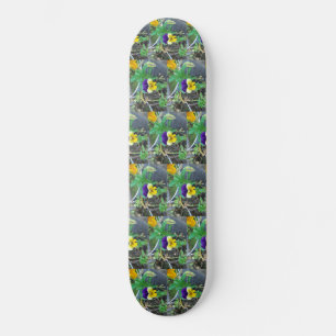 Paarse en gele bruinskateboard persoonlijk skateboard