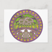 Paarse en gele caleidoscoop briefkaart (Voorkant)