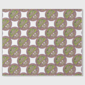 Paarse en gele caleidoscoop cadeaupapier (Vlak)