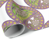 Paarse en gele caleidoscoop cadeaupapier (Rol Hoek)