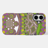 Paarse en gele caleidoscoop Case-Mate iPhone case (Achterkant (horizontaal))