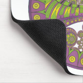 Paarse en gele caleidoscoop muismat (Hoek)