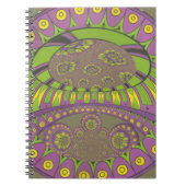 Paarse en gele caleidoscoop notitieboek (Voorkant)