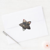 Paarse en gele caleidoscoop ster sticker (Envelop)