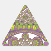 Paarse en gele caleidoscoop sticker (Voorkant)