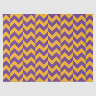 Paarse en gele Chevron Zigzag Tissuepapier