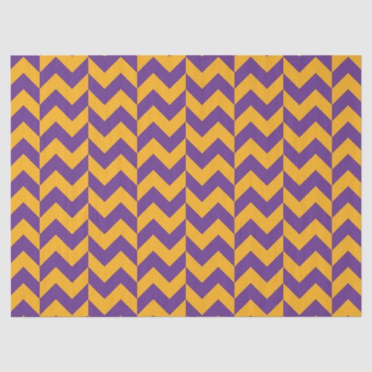 Paarse en gele Chevron Zigzag Tissuepapier (Voorkant)