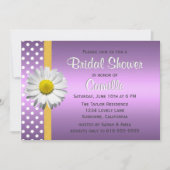 Paarse en gele Daisy Bridal Shower Kaart (Voorkant)