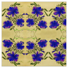 Paarse en gele Floral Stof