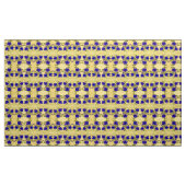 Paarse en gele Floral Stof (Yard (91,4 cm))