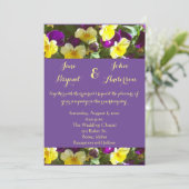 Paarse en gele foto's kaart (Staand voorkant)