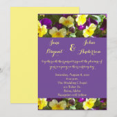 Paarse en gele foto's kaart (Voorkant / Achterkant)