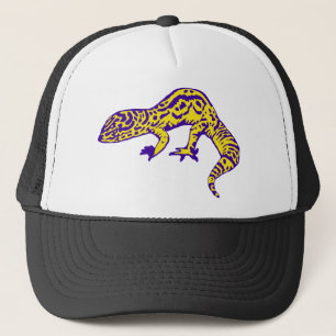 Paarse en gele Gecko Trucker Pet