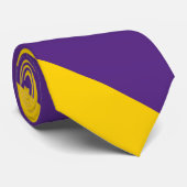 Paarse en gele gouden band van de Universiteit van Stropdas (Opgerold)