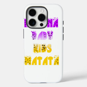 Paarse en gele Hakuna Matata Baby Kinderen G iPhone 16 Pro Hoesje