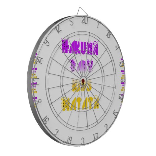 Paarse en gele Hakuna Matata Baby Kinderen G Dartbord (Voorkant Links)