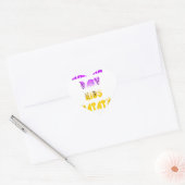 Paarse en gele Hakuna Matata Baby Kinderen G Hart Sticker (Envelop)