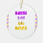 Paarse en gele Hakuna Matata Baby Kinderen G Keramisch Ornament (Links)