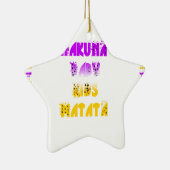 Paarse en gele Hakuna Matata Baby Kinderen G Keramisch Ornament (Rechts)